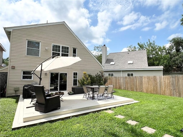 5806 Edith Ct, Virginia Beach, VA 23464 - back of house featuring a deck and outdoor dining area