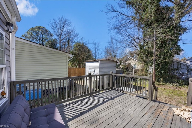 1047 26th St, Newport News, VA 23607 - deck with a shed and a fenced backyard