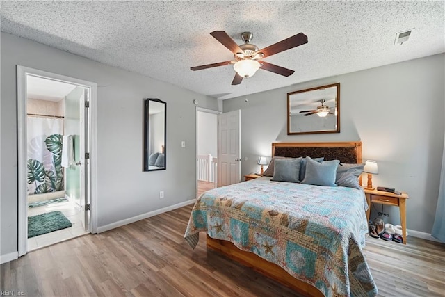 1712 Willwood Ct, Virginia Beach, VA 23464 - bedroom featuring wood finished floors, a textured ceiling, and ceiling fan