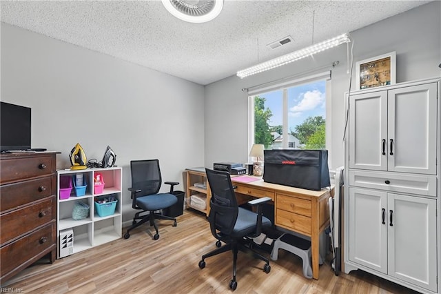 1712 Willwood Ct, Virginia Beach, VA 23464 - home office featuring light wood-style floors and a textured ceiling
