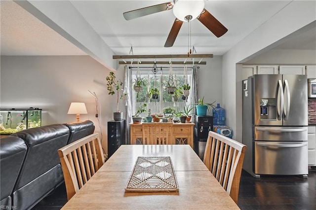 1712 Willwood Ct, Virginia Beach, VA 23464 - dining space featuring dark wood-type flooring and ceiling fan