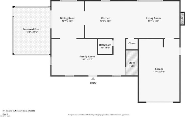 301 Ashland Ct, Newport News, VA 23606 - view of property floor plan
