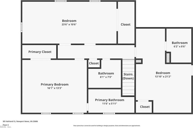 301 Ashland Ct, Newport News, VA 23606 - view of room layout