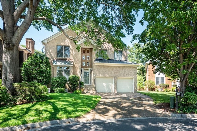3516 Colmar Quarter Quarter, Norfolk, VA 23509 - traditional-style house featuring brick siding, asphalt driveway, and a front lawn
