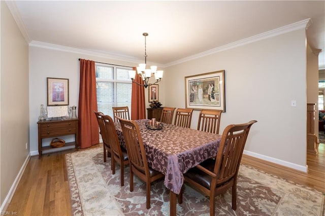 3516 Colmar Quarter Quarter, Norfolk, VA 23509 - dining space with a chandelier, ornamental molding, and light wood-style flooring