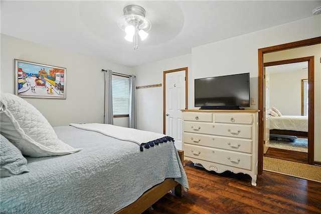 609 Robinold Ct, Chesapeake, VA 23322 - bedroom featuring dark wood-style flooring and a ceiling fan