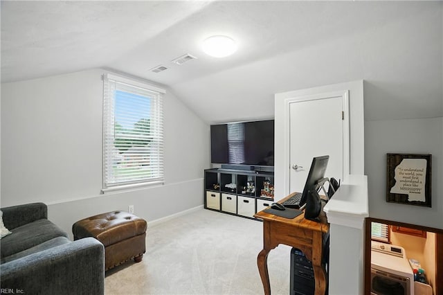 609 Robinold Ct, Chesapeake, VA 23322 - carpeted living room with lofted ceiling and baseboards