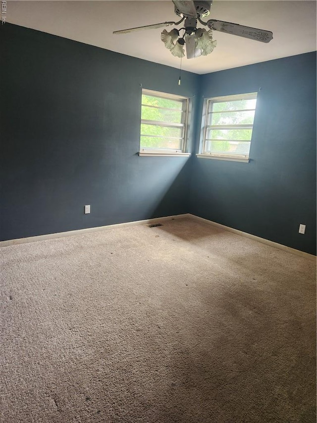 219 Cellardoor Ct, Hampton, VA 23666 - spare room featuring a ceiling fan and carpet floors