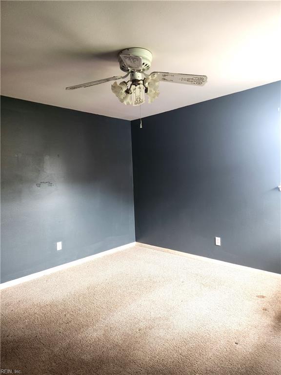 219 Cellardoor Ct, Hampton, VA 23666 - carpeted empty room featuring ceiling fan and baseboards