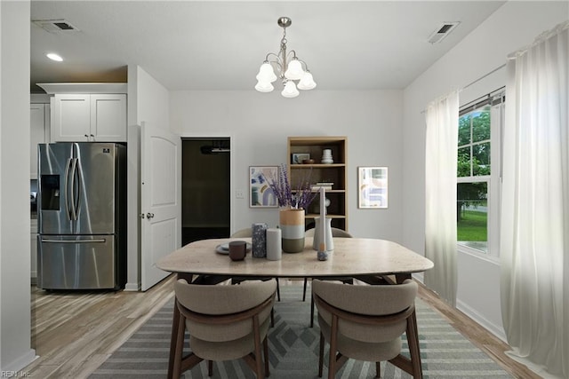 3005 Overbrook Ave, Norfolk, VA 23513 - dining room featuring light wood-style flooring, a chandelier, and recessed lighting