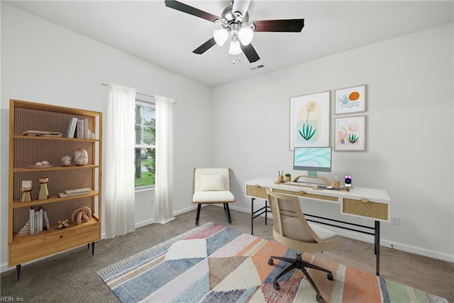 3005 Overbrook Ave, Norfolk, VA 23513 - office space with carpet floors and ceiling fan