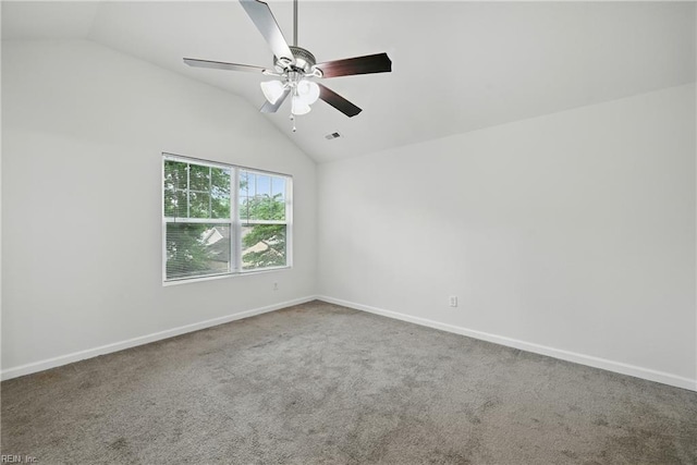 3005 Overbrook Ave, Norfolk, VA 23513 - carpeted spare room featuring vaulted ceiling and a ceiling fan