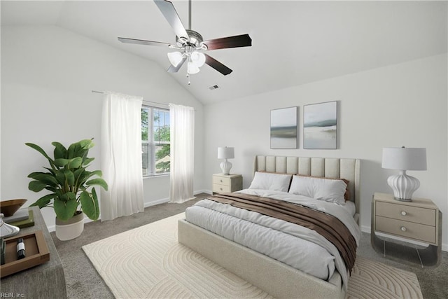 3005 Overbrook Ave, Norfolk, VA 23513 - carpeted bedroom featuring vaulted ceiling and a ceiling fan