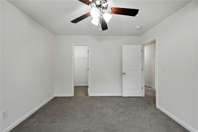 3005 Overbrook Ave, Norfolk, VA 23513 - unfurnished bedroom featuring carpet flooring, a spacious closet, a closet, and a ceiling fan