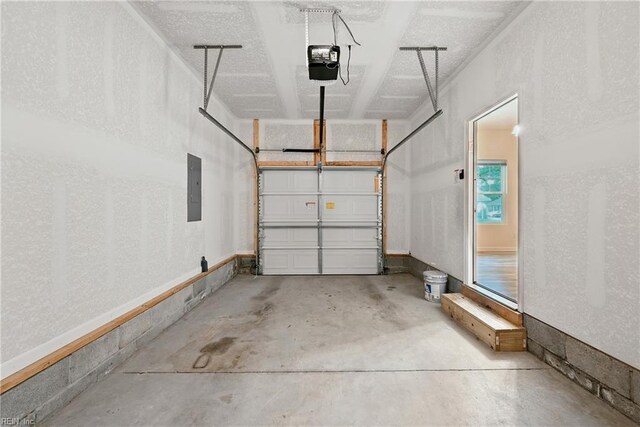 3005 Overbrook Ave, Norfolk, VA 23513 - garage featuring electric panel and a garage door opener