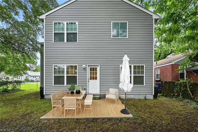 3005 Overbrook Ave, Norfolk, VA 23513 - rear view of house with a wooden deck
