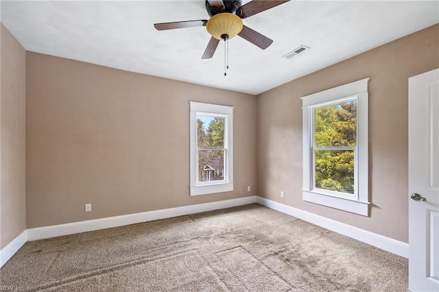 1718 Fontainebleau Cres, Norfolk, VA 23509 - spare room with carpet flooring and ceiling fan