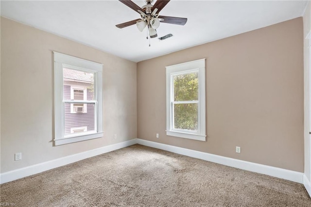 1718 Fontainebleau Cres, Norfolk, VA 23509 - empty room featuring ceiling fan and carpet