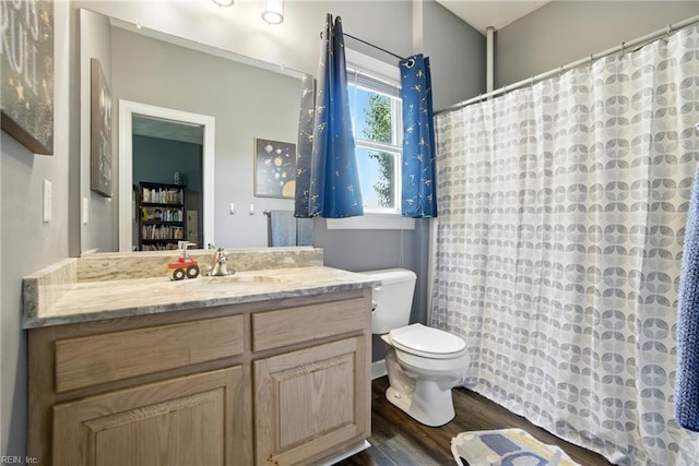 609 Trumpet Ct, Chesapeake, VA 23323 - full bathroom featuring vanity, wood finished floors, and curtained shower