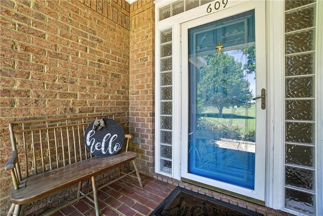 609 Trumpet Ct, Chesapeake, VA 23323 - doorway to property featuring brick siding