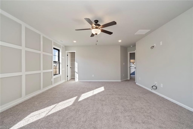 2245 Captiva Ln, Chesapeake, VA 23321 - carpeted spare room featuring ceiling fan and recessed lighting