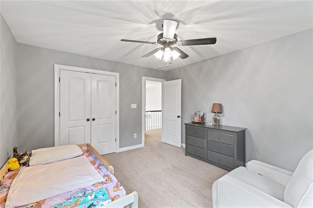 308 Queen Ct, Smithfield, VA 23430 - bedroom with carpet floors, a closet, and ceiling fan