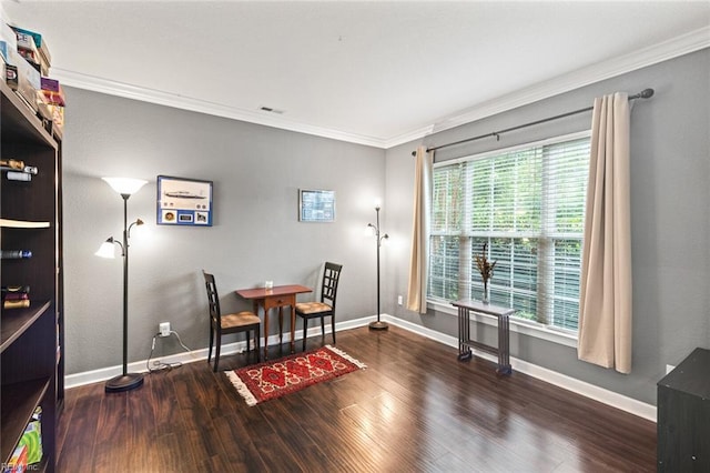 308 Queen Ct, Smithfield, VA 23430 - living area with ornamental molding and wood finished floors