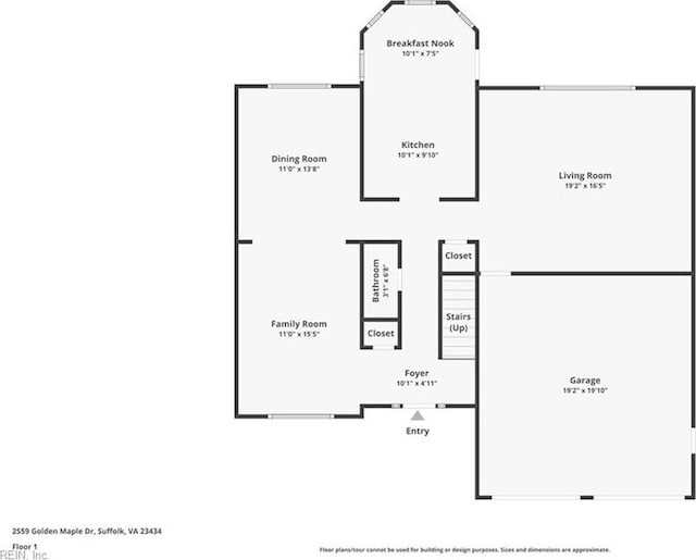 2559 Golden Maple Dr, Suffolk, VA 23434 - view of room layout