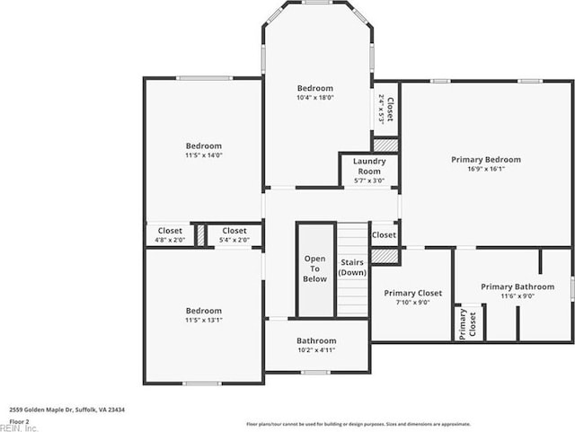 2559 Golden Maple Dr, Suffolk, VA 23434 - view of room layout