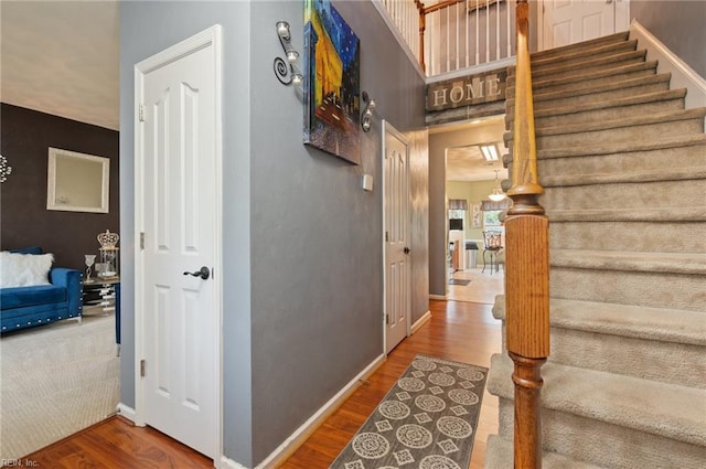 2559 Golden Maple Dr, Suffolk, VA 23434 - stairway with wood finished floors