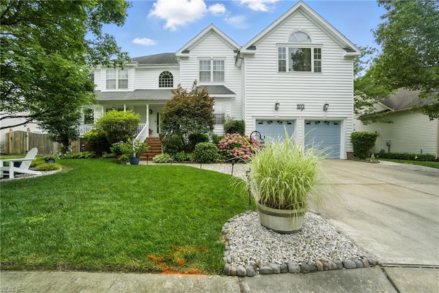 3644 Brannon Dr, Virginia Beach, VA 23456 - traditional home featuring concrete driveway, an attached garage, and a porch