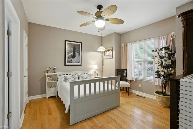 3644 Brannon Dr, Virginia Beach, VA 23456 - bedroom featuring light wood-type flooring and ceiling fan