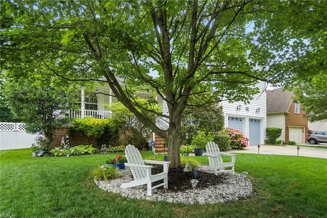 3644 Brannon Dr, Virginia Beach, VA 23456 - view of yard with driveway and a garage