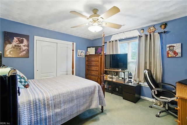 3644 Brannon Dr, Virginia Beach, VA 23456 - carpeted bedroom featuring a desk, a closet, and ceiling fan