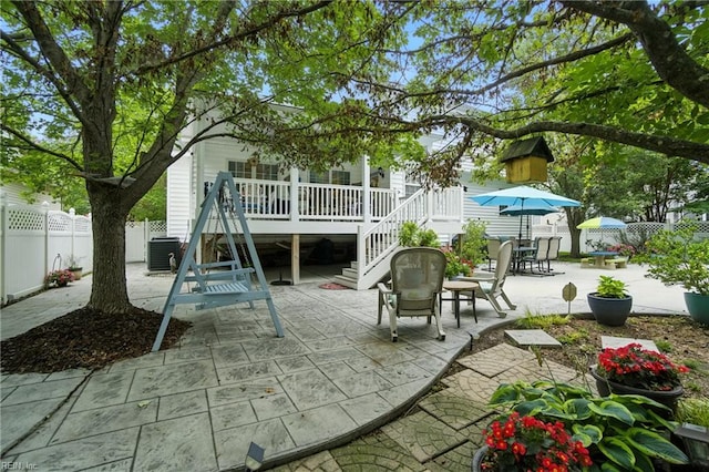 3644 Brannon Dr, Virginia Beach, VA 23456 - fenced backyard featuring a patio