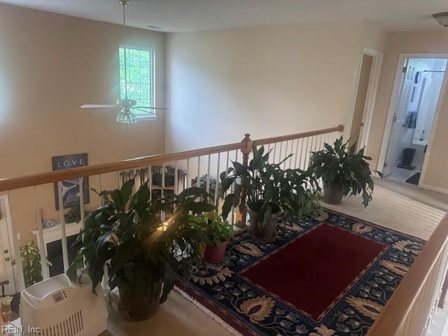 203 Lentz Pl, Newport News, VA 23602 - living area featuring ceiling fan and baseboards
