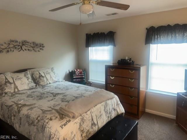 203 Lentz Pl, Newport News, VA 23602 - bedroom featuring carpet floors and a ceiling fan