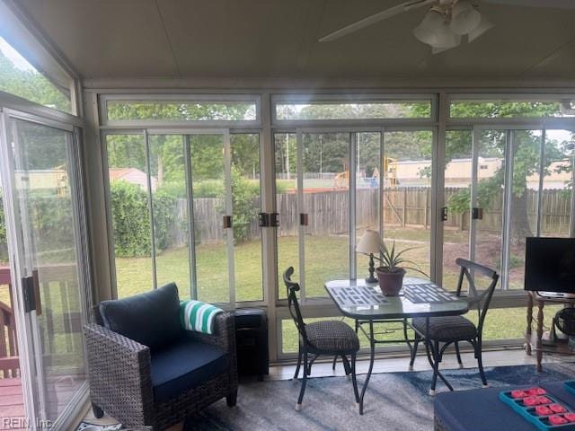 203 Lentz Pl, Newport News, VA 23602 - sunroom / solarium with ceiling fan