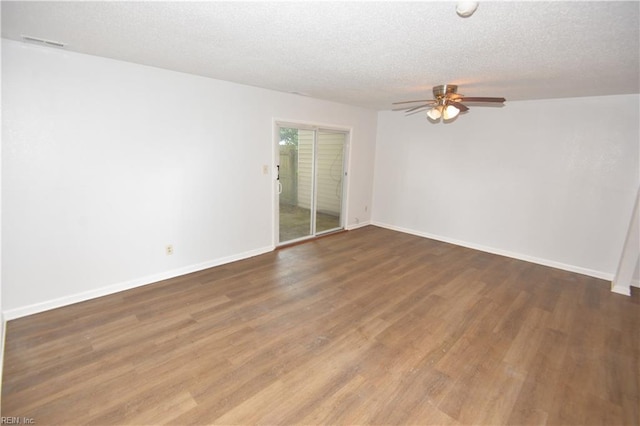5668 Caxton Ct, Virginia Beach, VA 23462 - unfurnished room featuring ceiling fan, wood finished floors, and a textured ceiling