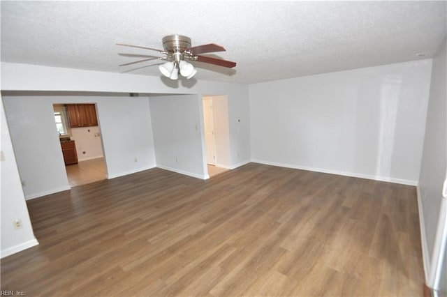 5668 Caxton Ct, Virginia Beach, VA 23462 - empty room with ceiling fan, a textured ceiling, and wood finished floors