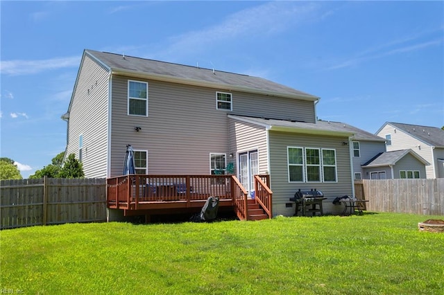 180 Avon Rd, Hampton, VA 23666 - back of house with a wooden deck and a fenced backyard