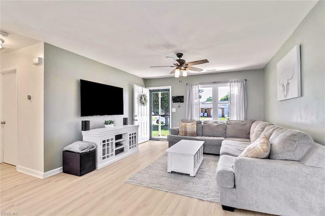 1256 Etworth Ln, Virginia Beach, VA 23464 - living room with a ceiling fan and light wood-type flooring