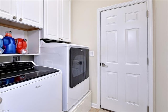 6355 Cordelia Rd, Williamsburg, VA 23188 - laundry area featuring independent washer and dryer and cabinet space