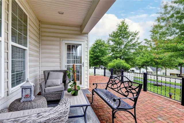 6355 Cordelia Rd, Williamsburg, VA 23188 - view of patio with an outdoor living space