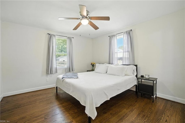 1505 Hawthorne Dr, Chesapeake, VA 23325 - bedroom with wood finished floors and a ceiling fan