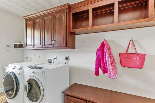 3033 N James Dr, Suffolk, VA 23435 - laundry room featuring washer and dryer and cabinet space