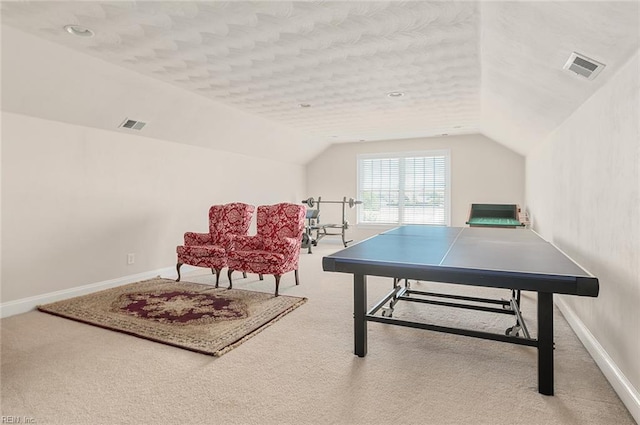 3033 N James Dr, Suffolk, VA 23435 - game room with carpet and vaulted ceiling