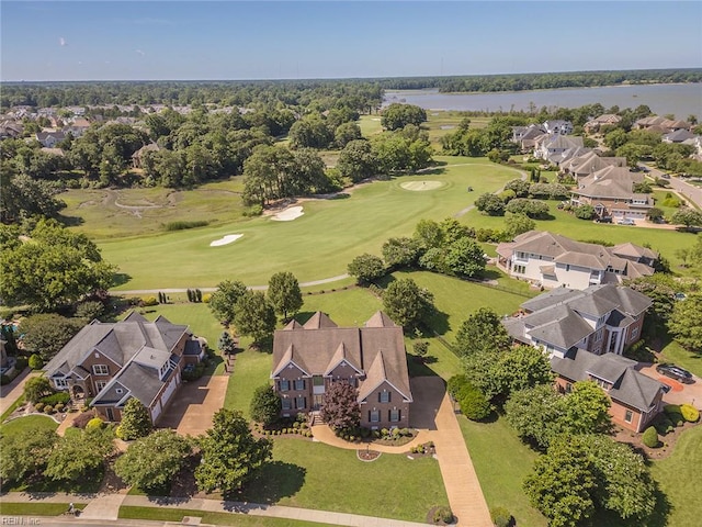 3033 N James Dr, Suffolk, VA 23435 - aerial view of residential area featuring a large body of water and a golf club