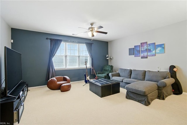924 Southmoor Dr Unit 204, Virginia Beach, VA 23455 - living area with carpet floors and ceiling fan