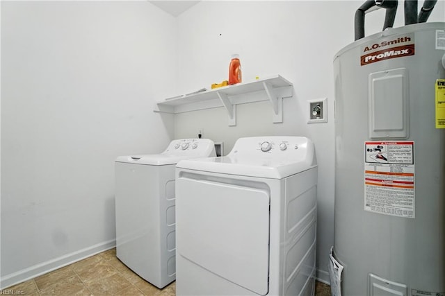924 Southmoor Dr Unit 204, Virginia Beach, VA 23455 - laundry room featuring electric water heater and washing machine and clothes dryer